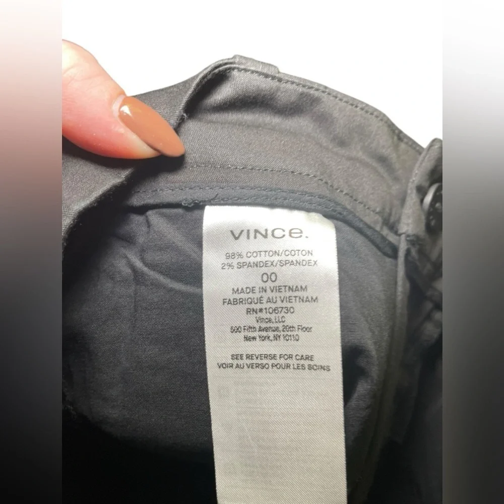 Vince New NWT Black Cotton Coin Pocket Bermuda Shorts Size 00 - Picture 6 of 7